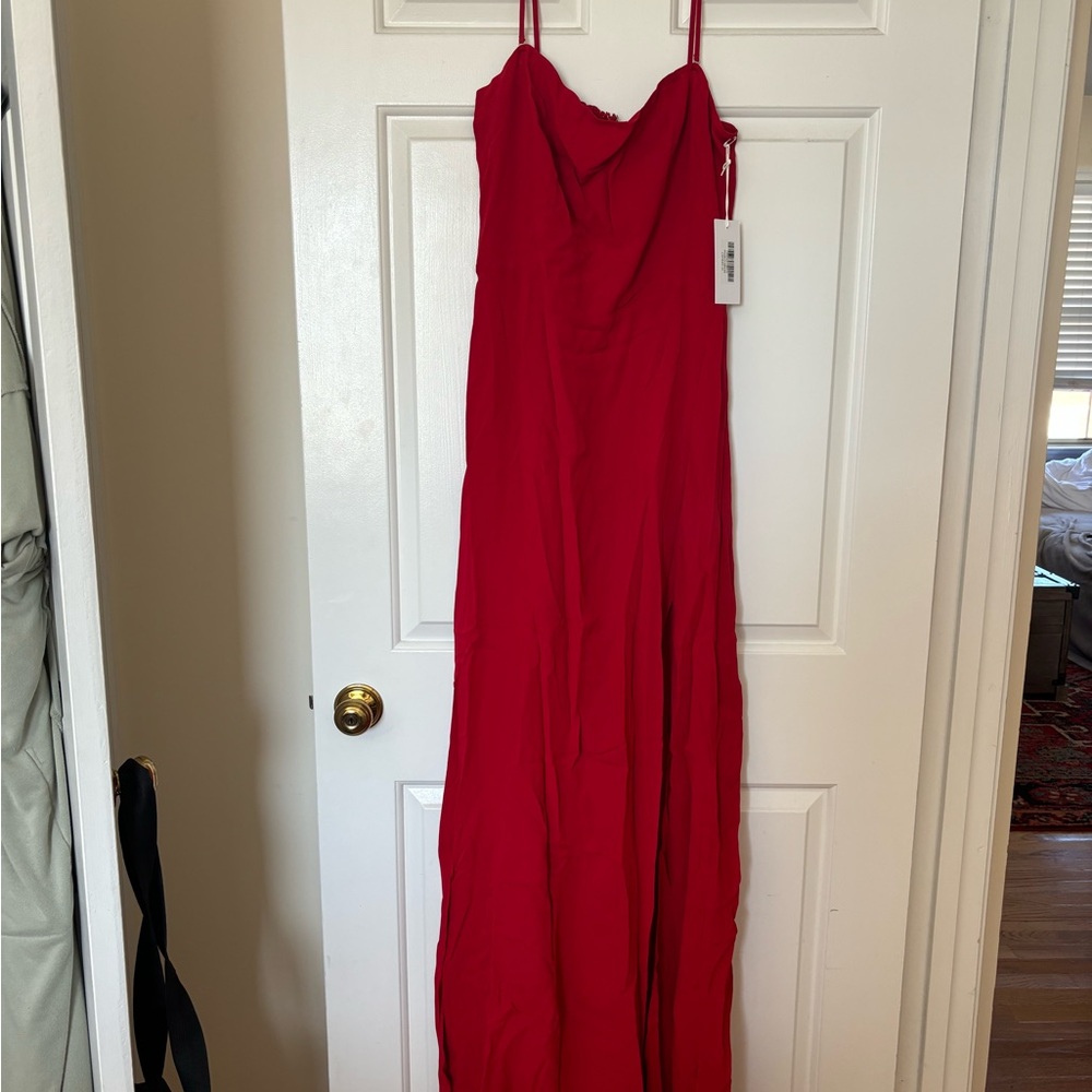 Elegant Red Maxi Dress